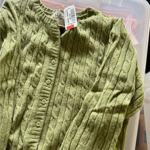 L.L. Bean Olive Wool Blend Sweater
